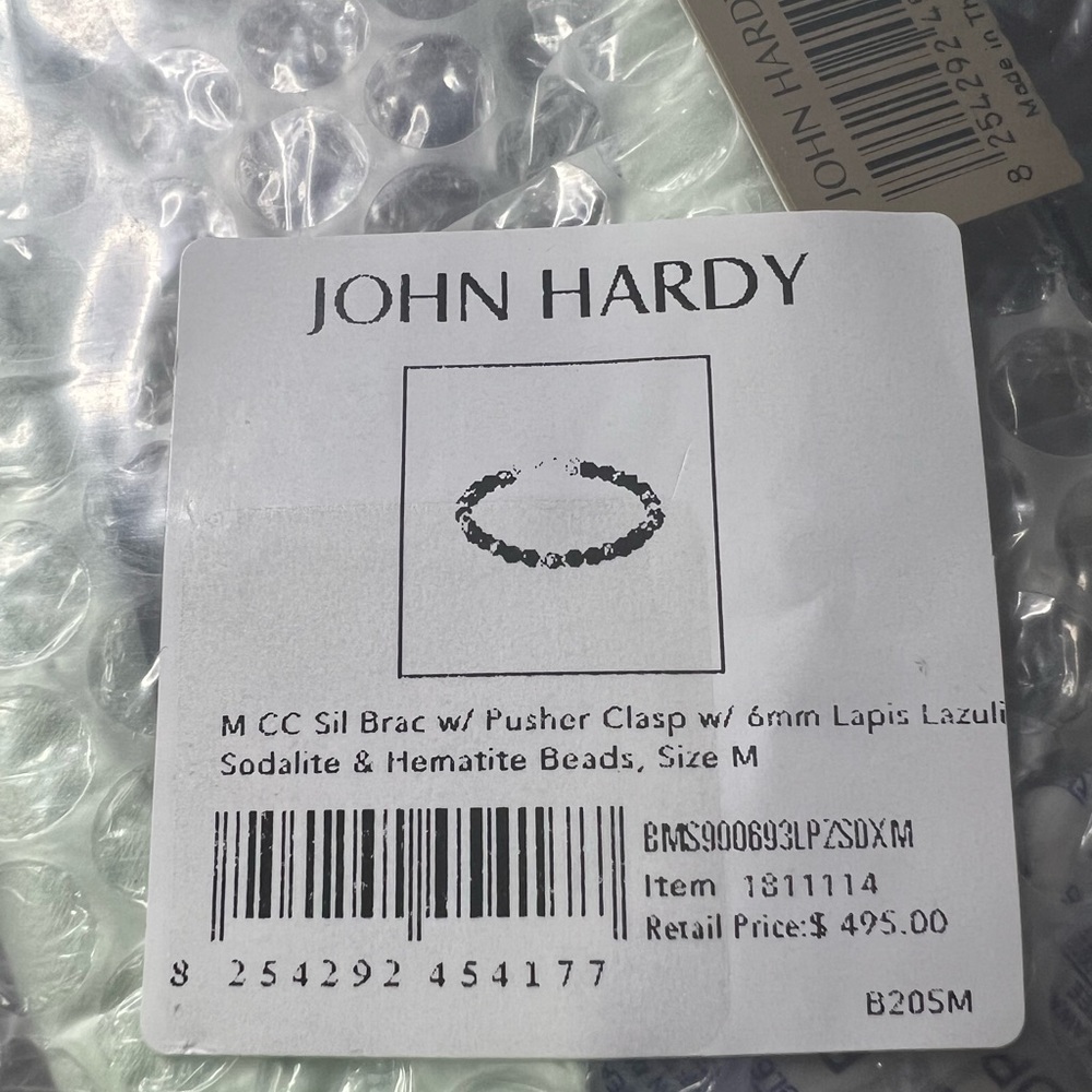 John Hardy Men's Lapis Lazuli, Sodalite Hematite Bracelet - Picture 4 of 4